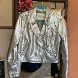Silver Leather Jacket